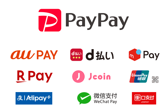 PayPay・au PAY・d払い・メルペイ・楽天ペイ・J-Coin Pay・銀聯QR・Alipay+・WeChat Pay